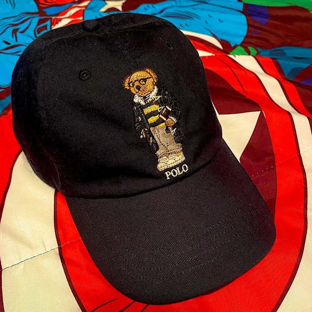 🏈 POLO Bear Ralph Lauren Varsity College Football Hat